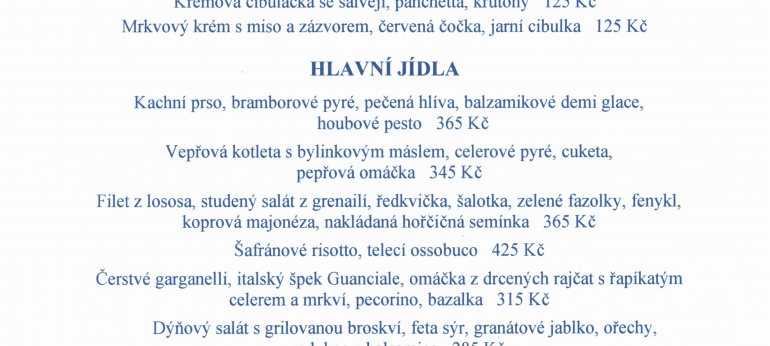 Aktuální menu