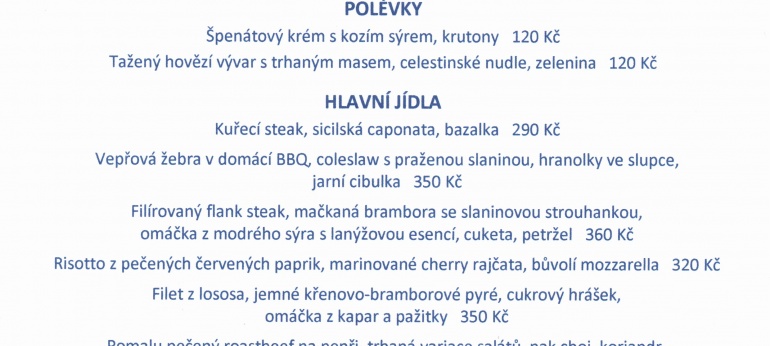 Aktuální menu