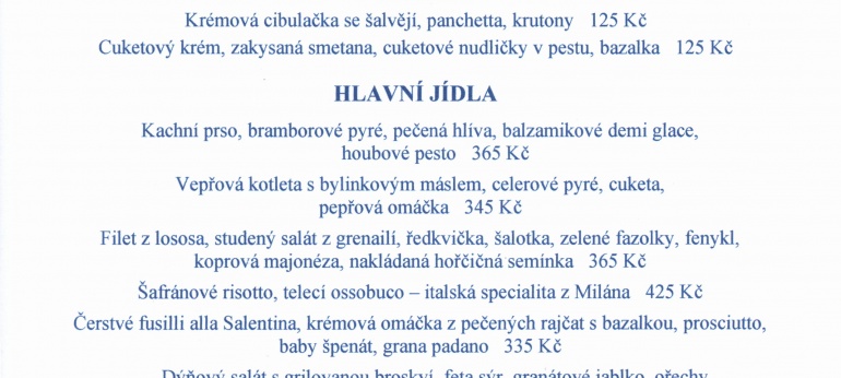 Aktuální menu