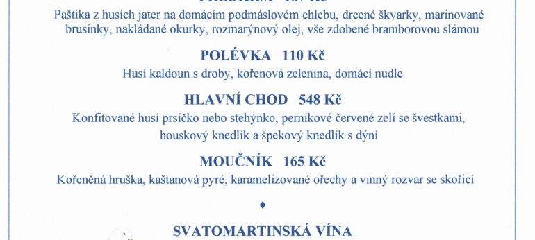 Svatomartinské hody na Zámku Svinaře
