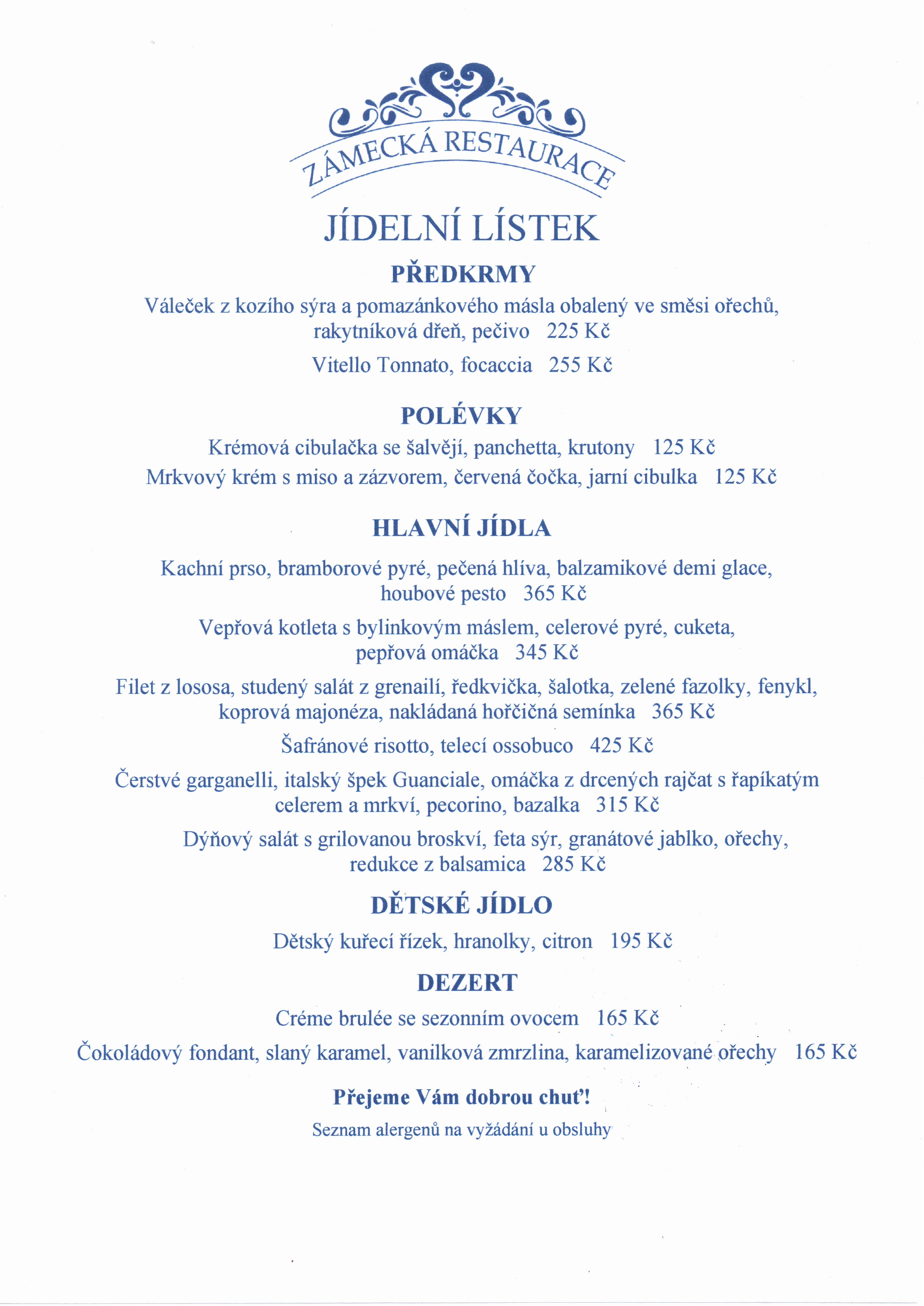 Aktuální menu