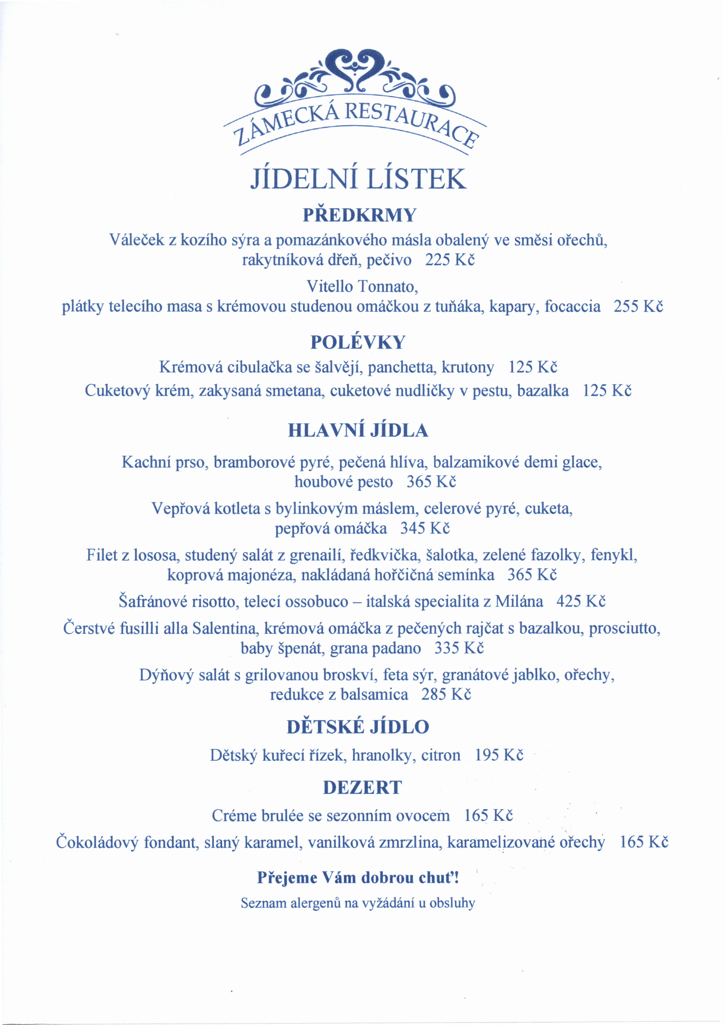 Menu srpen