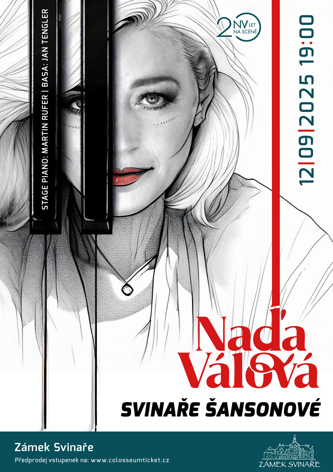 Svinaře šansonové - koncert Nadi Válové 12.9. od 19.00 hod.