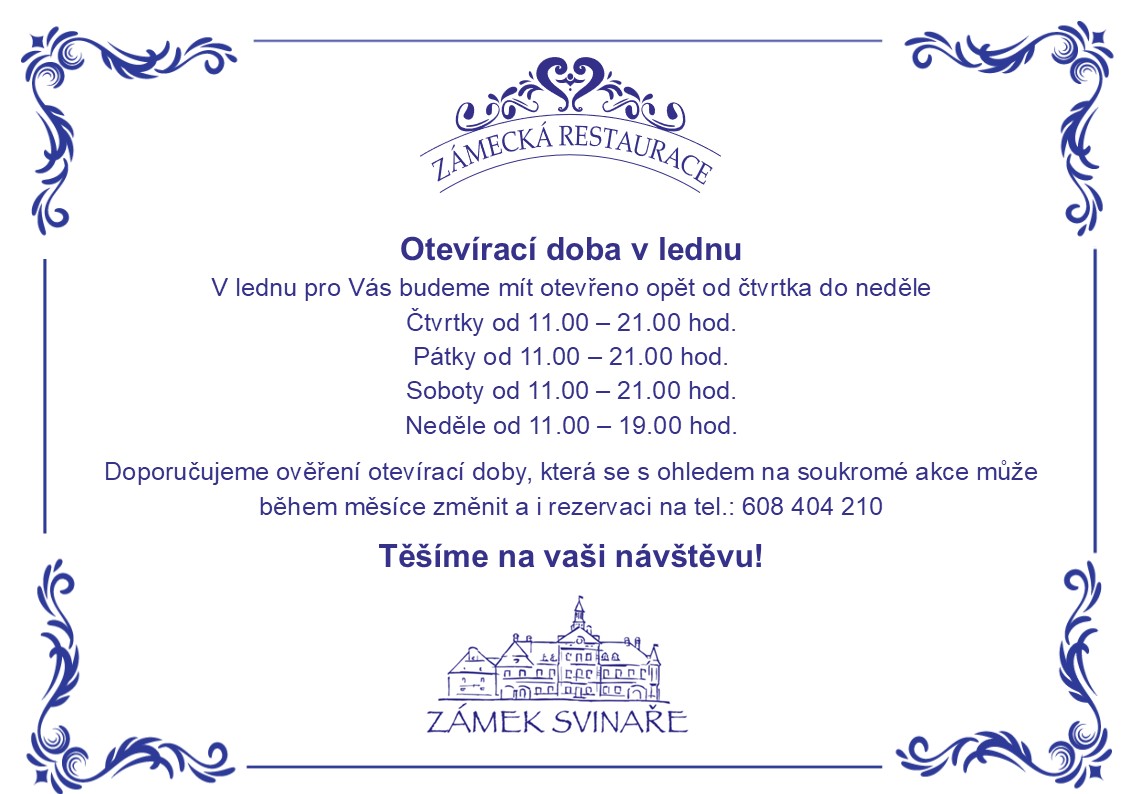 Otevírací doba leden