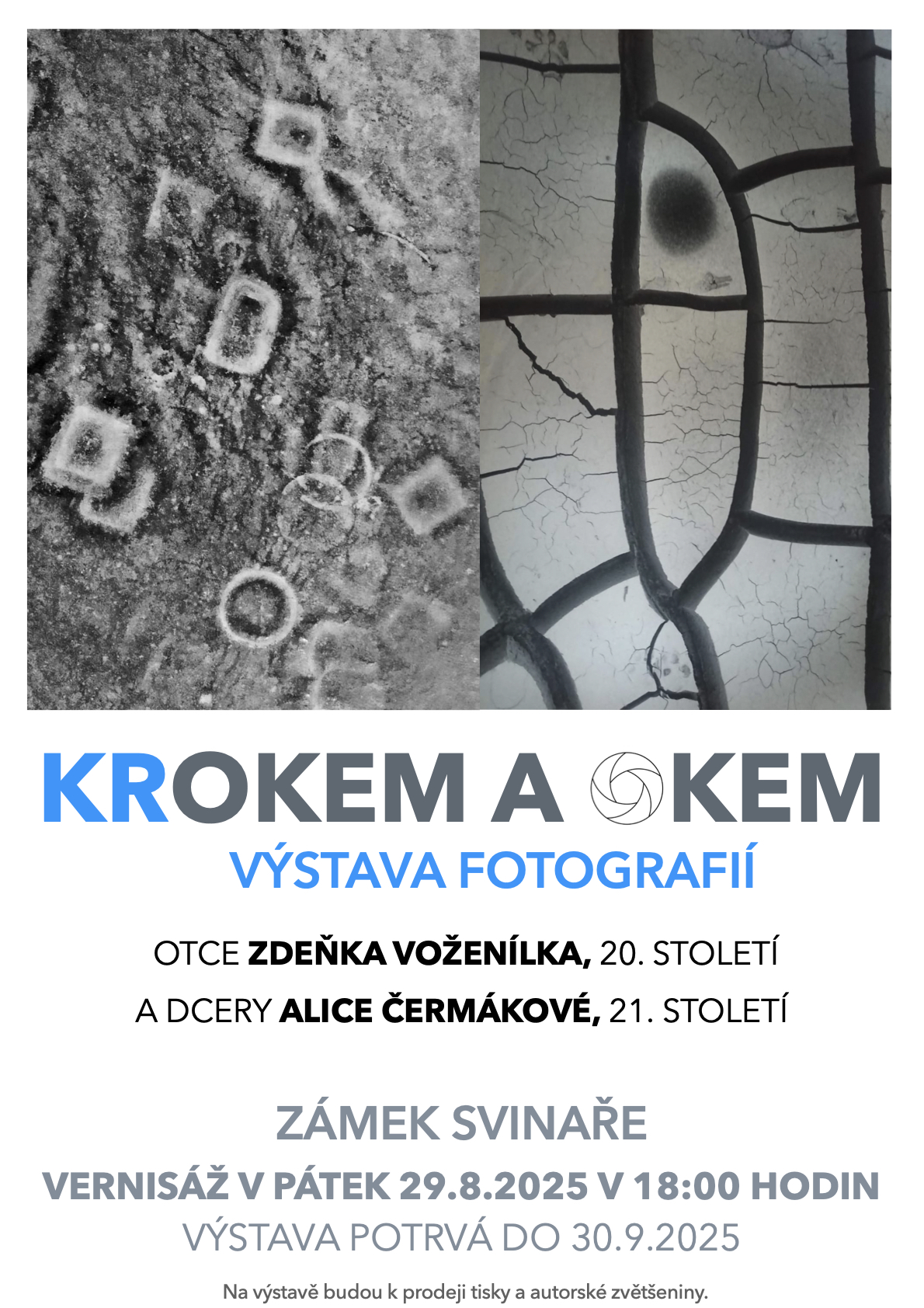 Krokem a okem - výstava fotografií otce Zdeňka Voženílka a dcery Alice Voženílkové 