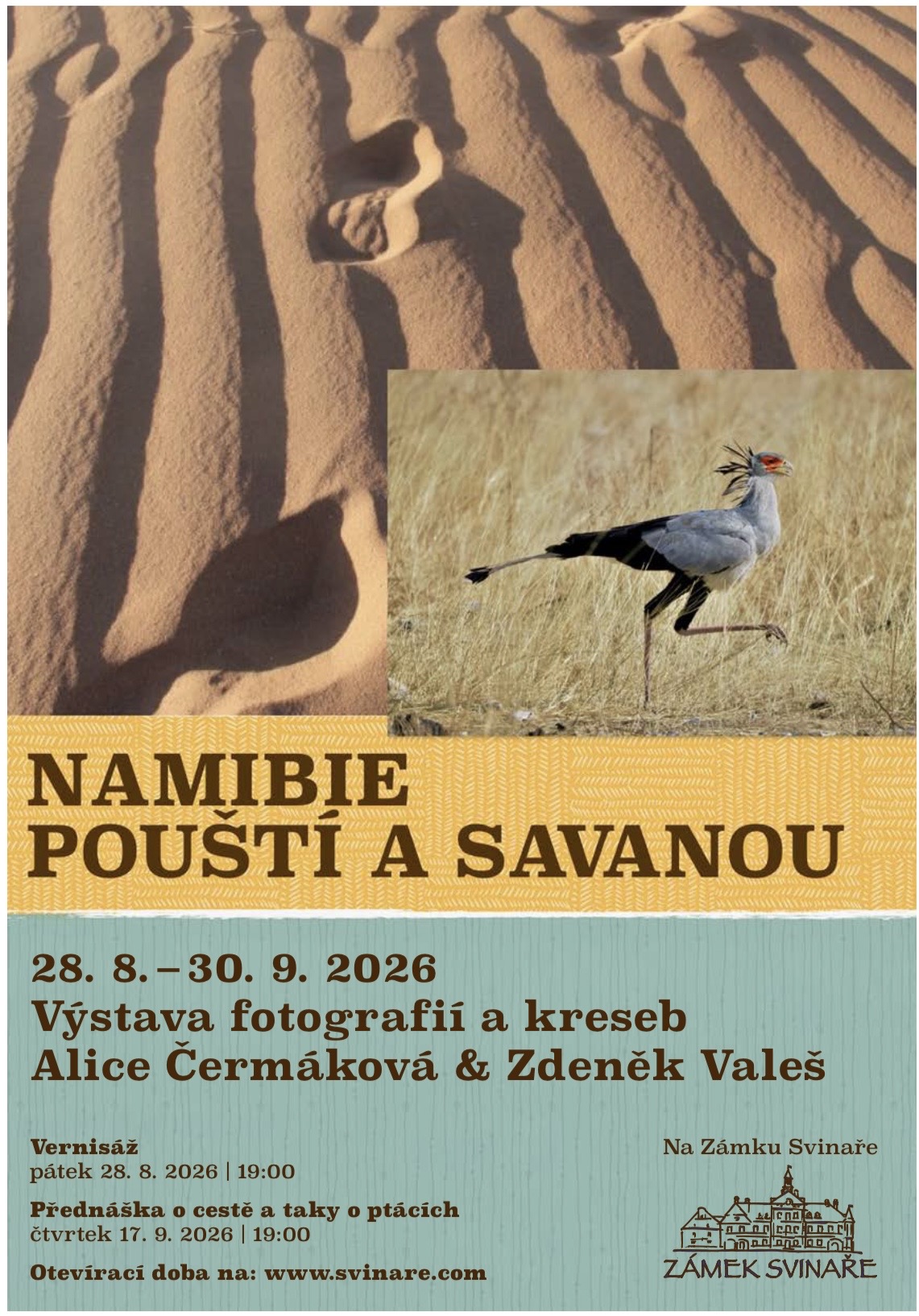 Výstava fotografií a kreseb Alice Čermáková, Zdeněk Valeš - Namibie pouští a savanou